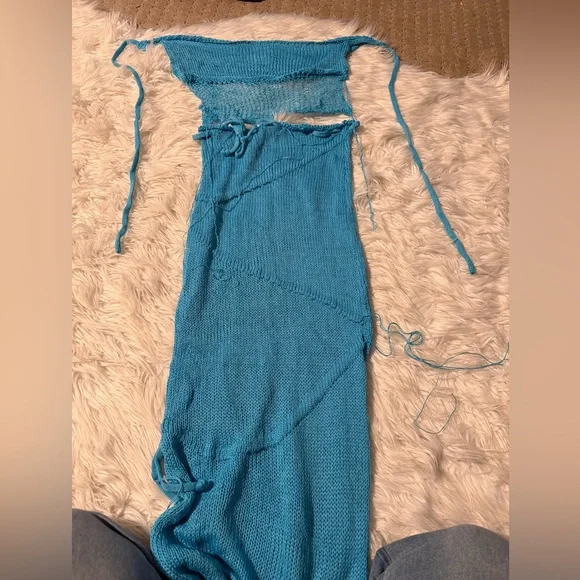 Micas beach knit set Xs/S Vibrant Blue Knit Two-Piece Set mc7 - Picture 2 of 4